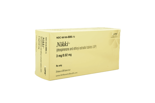 Nikki™ (drospirenone and ethinyl estradiol tablets USP) 3 mg0.02 mg (2).webp