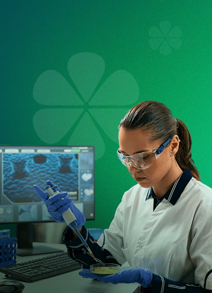 Quality in Action - Scientist in lab with Lupin branding