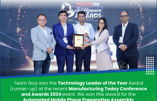 Goa Team Won the Technology Leader of the Year Award (runner-up) at the Manufacturing Today Conference and Awards 2024 event