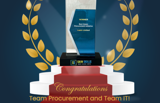 Lupin won the ‘Best Green Procurement Initiative’ award at the 3rd NXTGEN ProcureConnect Confex & Awards 2024, for reduction of carbon footprint by transitioning to “Device-as-a-service” laptops