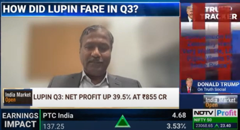 Ramesh Swaminathan, ED, Global CFO and Head of API Plus, Lupin with NDTV Profit – Q3 FY25, 13th February 2025